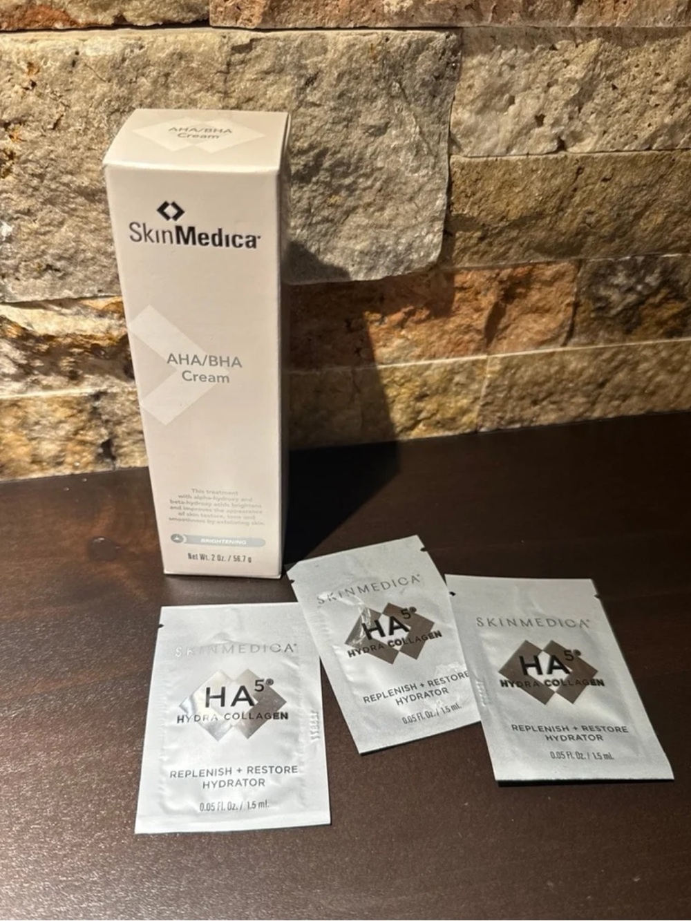 ✨NEW✨ SkinMedica AHA/BHA Cream + HA5 Hydra Collagen Packets 🩵